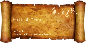 Heil Áron névjegykártya
